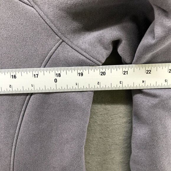 Under Armour Fleece Pullover Womens M 1/2 Zip Gray Loose Mock Neck Sweatshirt - Picture 9 of 12